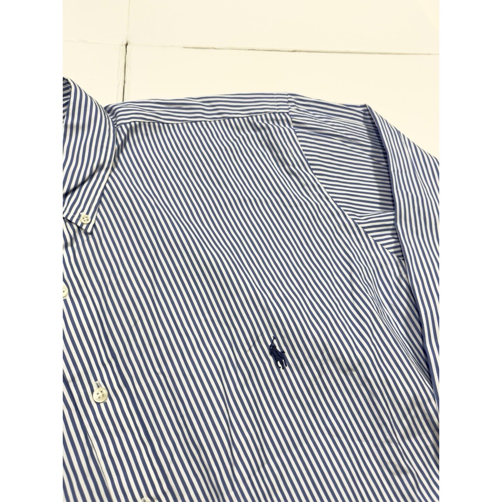 NWT Polo Ralph Lauren Men Classic Button Down Oxford Poplin Shirt Pinstripe 2XLT - Picture 8 of 12